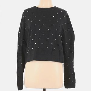 Belle Vere Studded Gray Sweatshirt Top